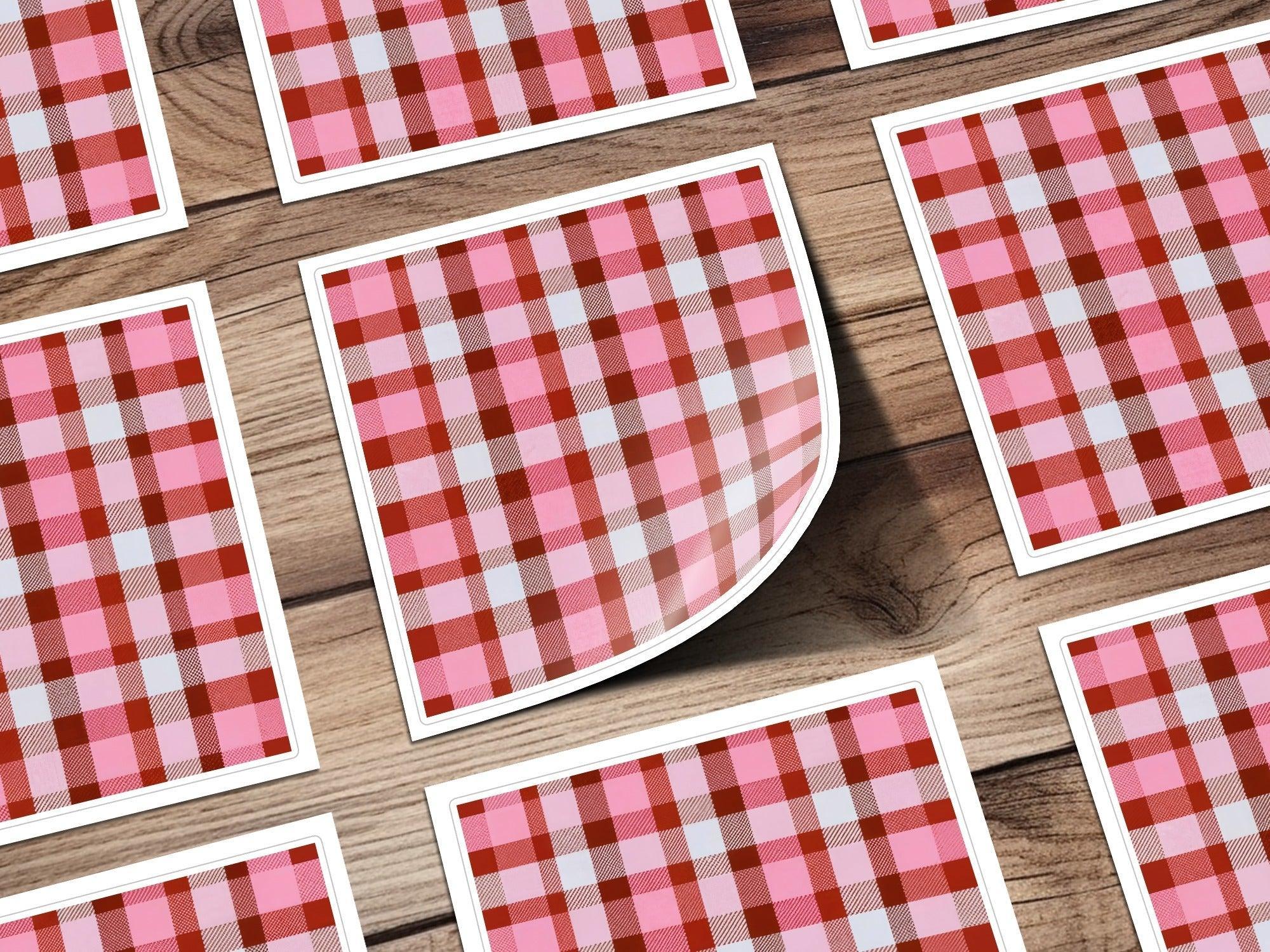Pink Plaid Digital Paper, Seamless Check Pattern, Tartan Background, Digital Download, Scrapbook Paper, Fabric Design, 12x12 JPEG