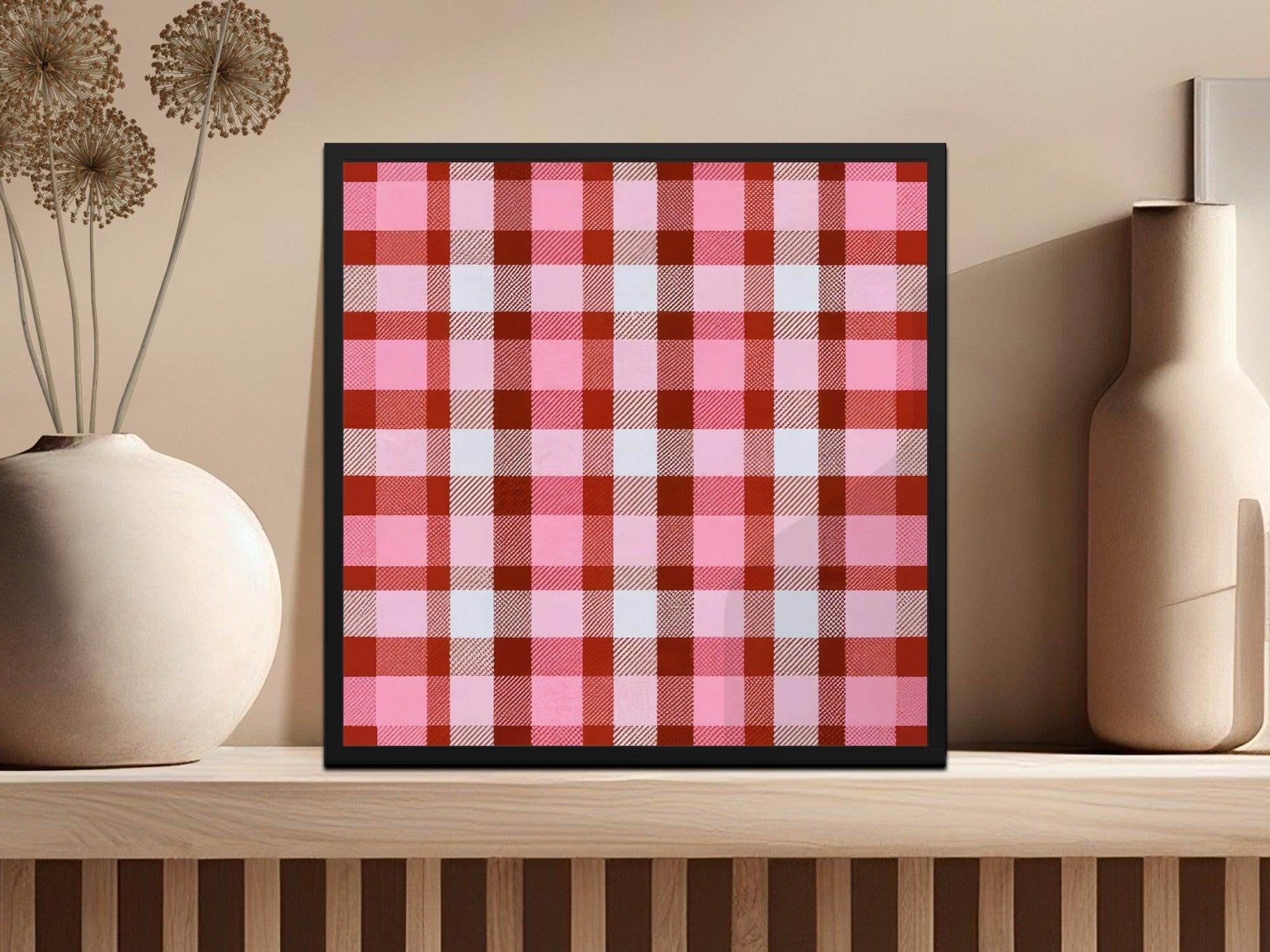 Pink Plaid Digital Paper, Seamless Check Pattern, Tartan Background, Digital Download, Scrapbook Paper, Fabric Design, 12x12 JPEG
