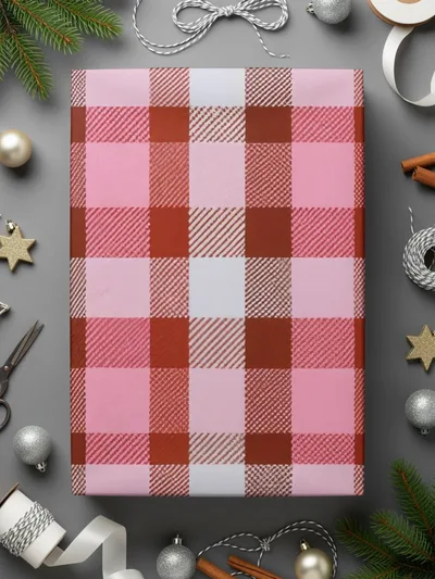 Pink Plaid Digital Paper, Seamless Check Pattern, Tartan Background, Digital Download, Scrapbook Paper, Fabric Design, 12x12 JPEG