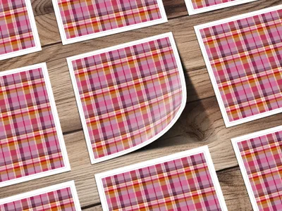 Pink Plaid Digital Paper, Seamless Tartan Pattern, Scrapbook Paper, Commercial Use, 12x12 JPEG Files, 2 Scales, Fabric Design