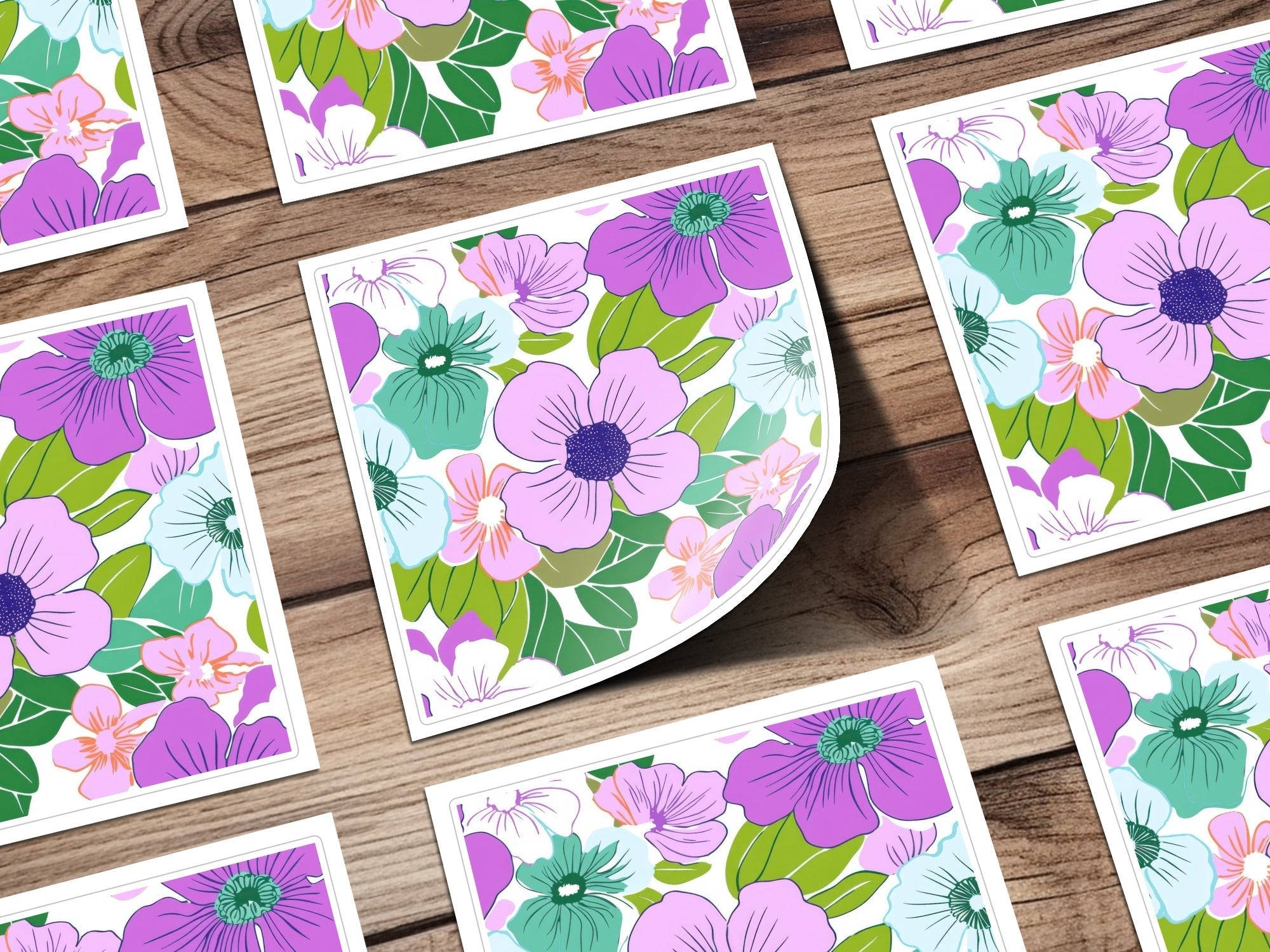 Pink Preppy Digital, 60s floral pattern, Groovy Floral Background, Retro Flower Design, Digital Prints, Sublimation Graphics