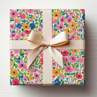 Pink Summery Floral Pattern Pastel and Jewel Tones Ditsy Seamless