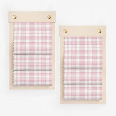 Pink White Pastel Checkered Plaid Pattern Digital