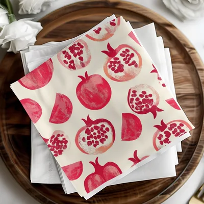 Pomegranate Seamless Pattern Digital Paper, Fruit Print, Kitchen Decor, Summer Vibes, Fabric Design, Scrapbooking, Digital Download