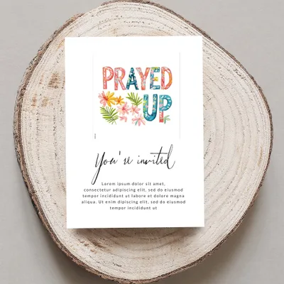Prayed Up Watercolor Preppy Clipart, Vibrant Pastel PNG, Prayer SVG, Commercial Use Digital, Instant Download.