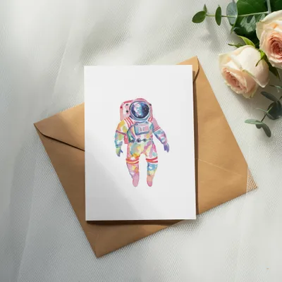 Preppy Astronaut PNG Clipart, Rainbow Pastel Artwork, Rainbow Astronaut Cricut Cut File, Sublimation PNG Download, SVG