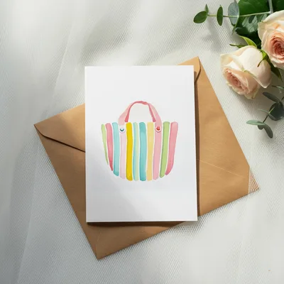 Preppy Beach Bag Clipart, Pastel Nautical SVG, Girly Summer Graphic, Trendy Summer Sticker, Coastal Cowgirl Aesthetic Digital