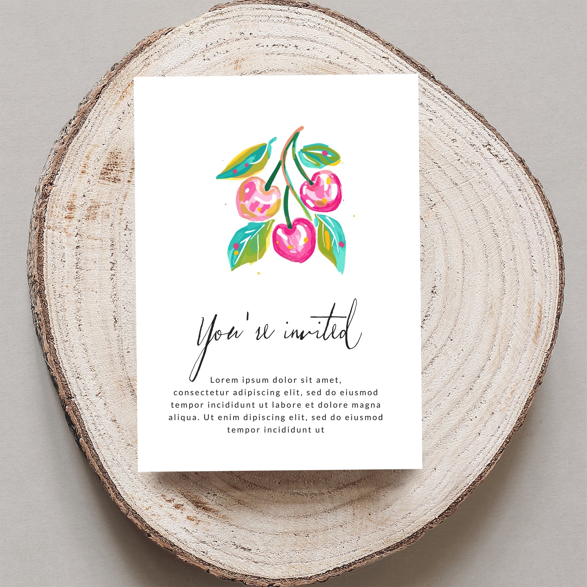 Preppy Cherry Clip Art SVG, Pink Cherries Digital Download, Aesthetic Fruit Planner Sticker, Hand Painted Summer Graphic File
