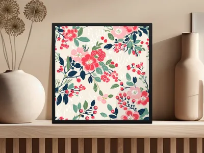 Preppy Christmas Seamless Maximalist Christmas Pattern