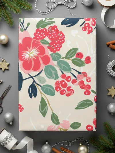 Preppy Christmas Seamless Maximalist Christmas Pattern
