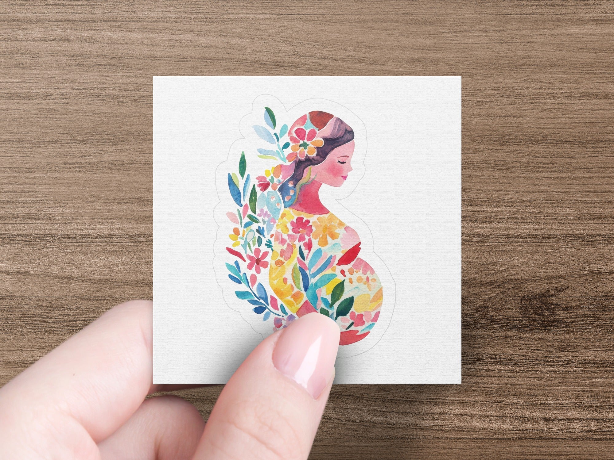 Preppy Clip Art Pregnant Woman PNG, SVG Sublimation File, Floral Maternity Art Digital Download for Baby Shower Gift, Expecting Mom Gift SVG
