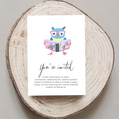Preppy Clip Art Reading Owl SVG, Cute Book Lover Digital Art, Wise Student Teacher Gift, Kids Library Classroom Decor Digital File