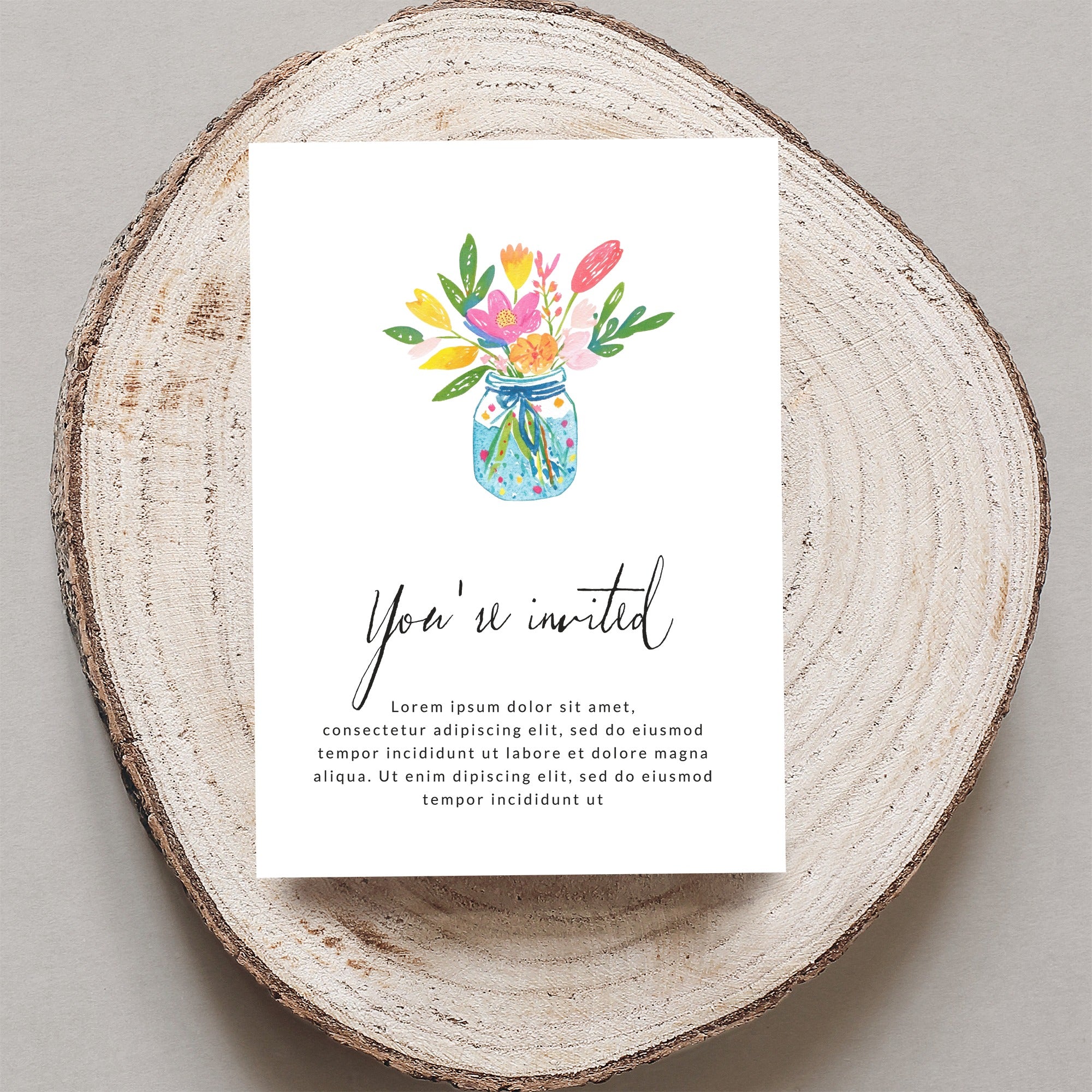 Preppy Clipart PNG, Sublimation SVG File | Mason Jar Floral Bouquet Digital Download, Whimsical Spring Summer Flower Graphic