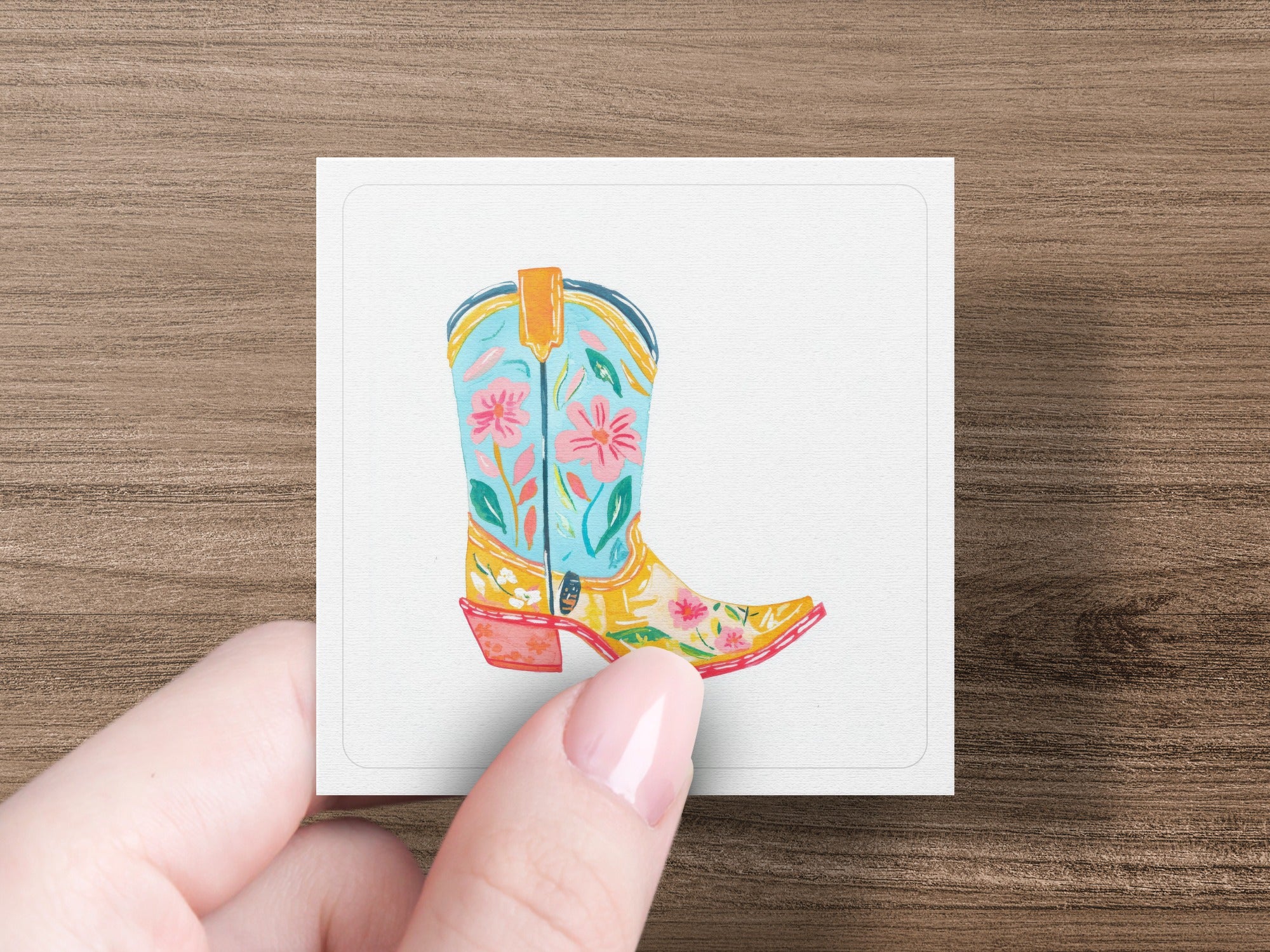 Preppy Cowgirl Boot SVG, Floral Western Boot Clip Art Digital, Boho Country Summer Graphic PNG, Aesthetic Bachelorette Party Design File SVG