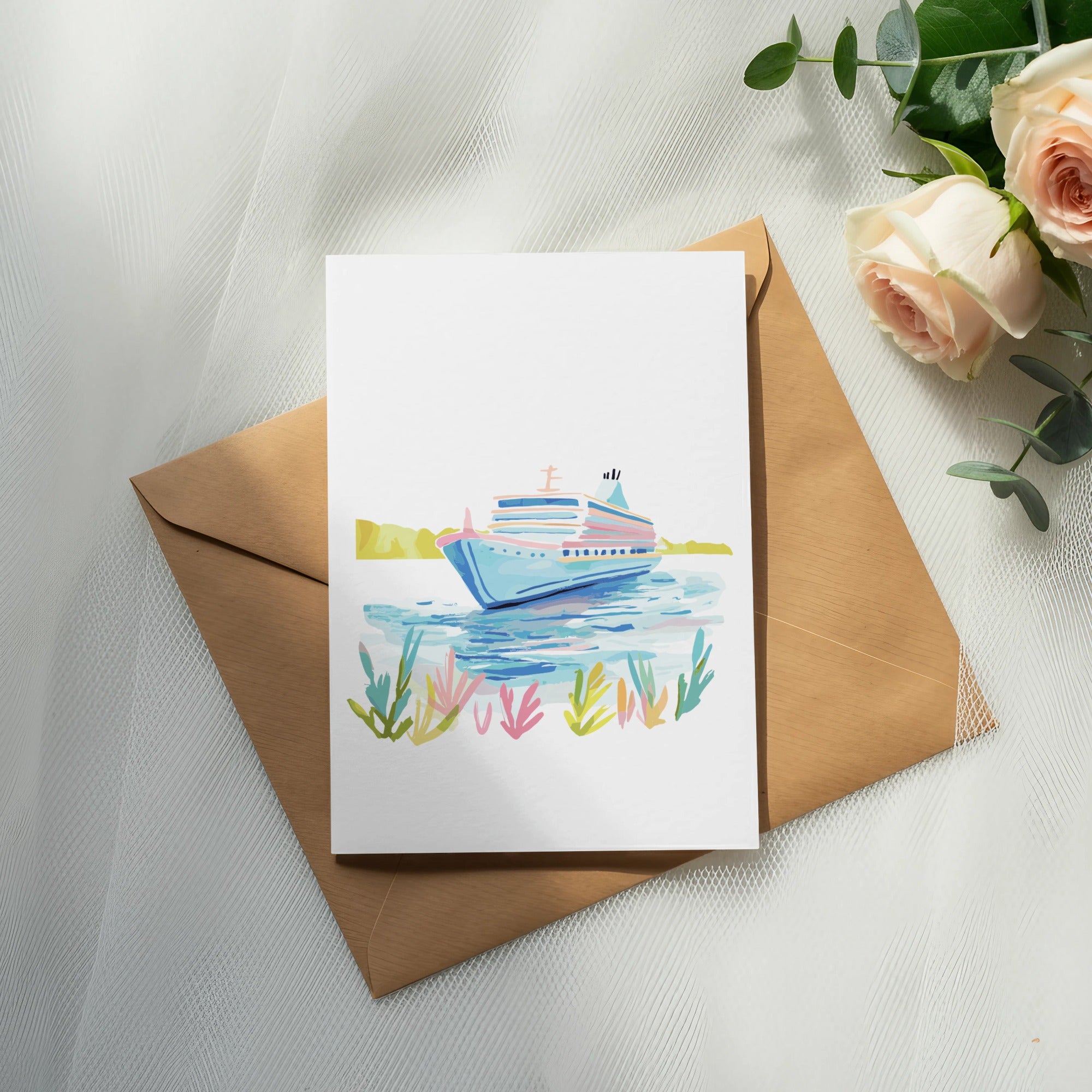 Preppy Cruise Ship SVG Digital File for Vacation Planner, Nautical Travel Sublimation Design, Summer Trip PNG Art SVG
