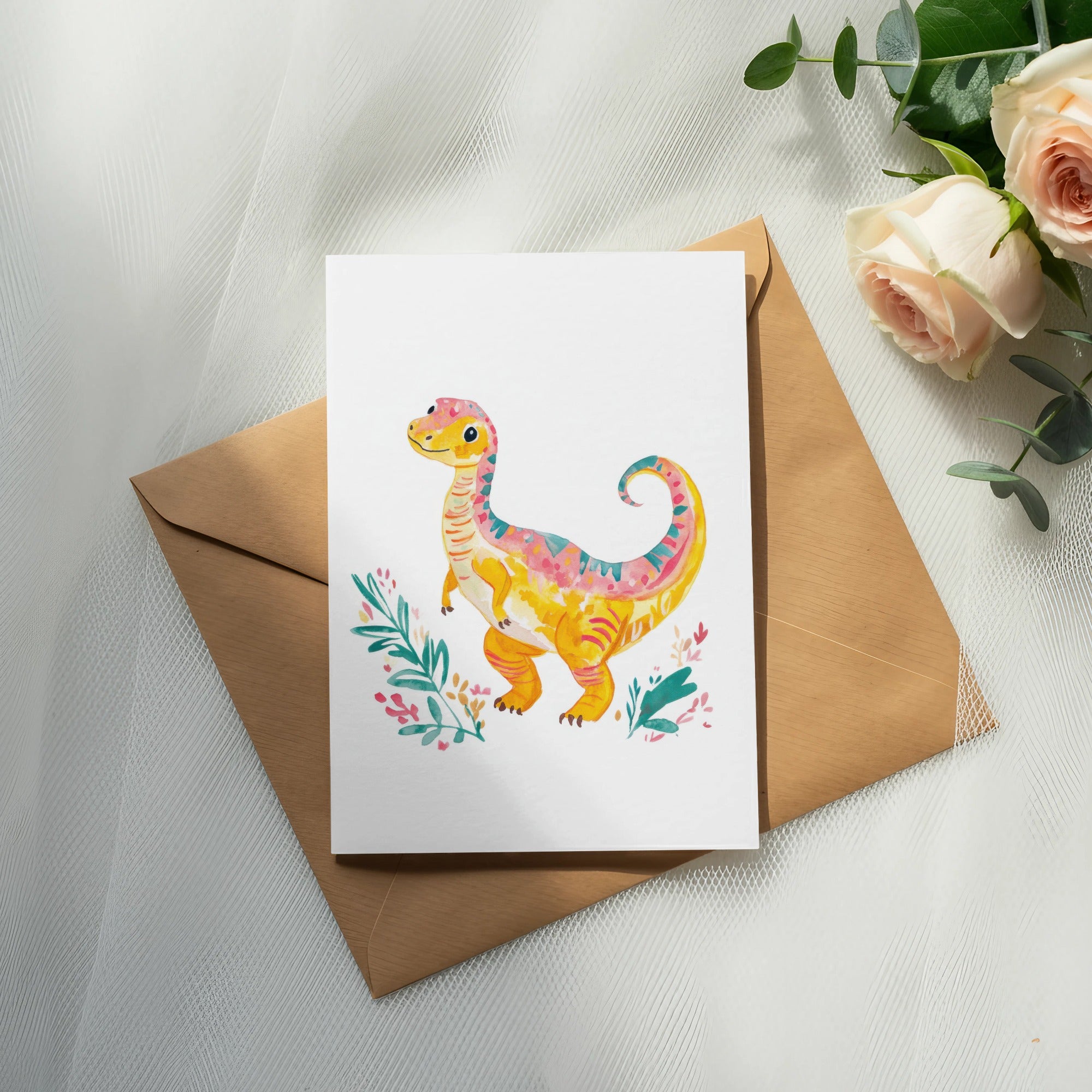 Preppy Dinosaur Clipart, Cute Animal PNG, Vibrant Pastel SVG, Rainbow Aesthetic Art, Trendy Girly Design, Printable Sticker File, Cricut Cut SVG