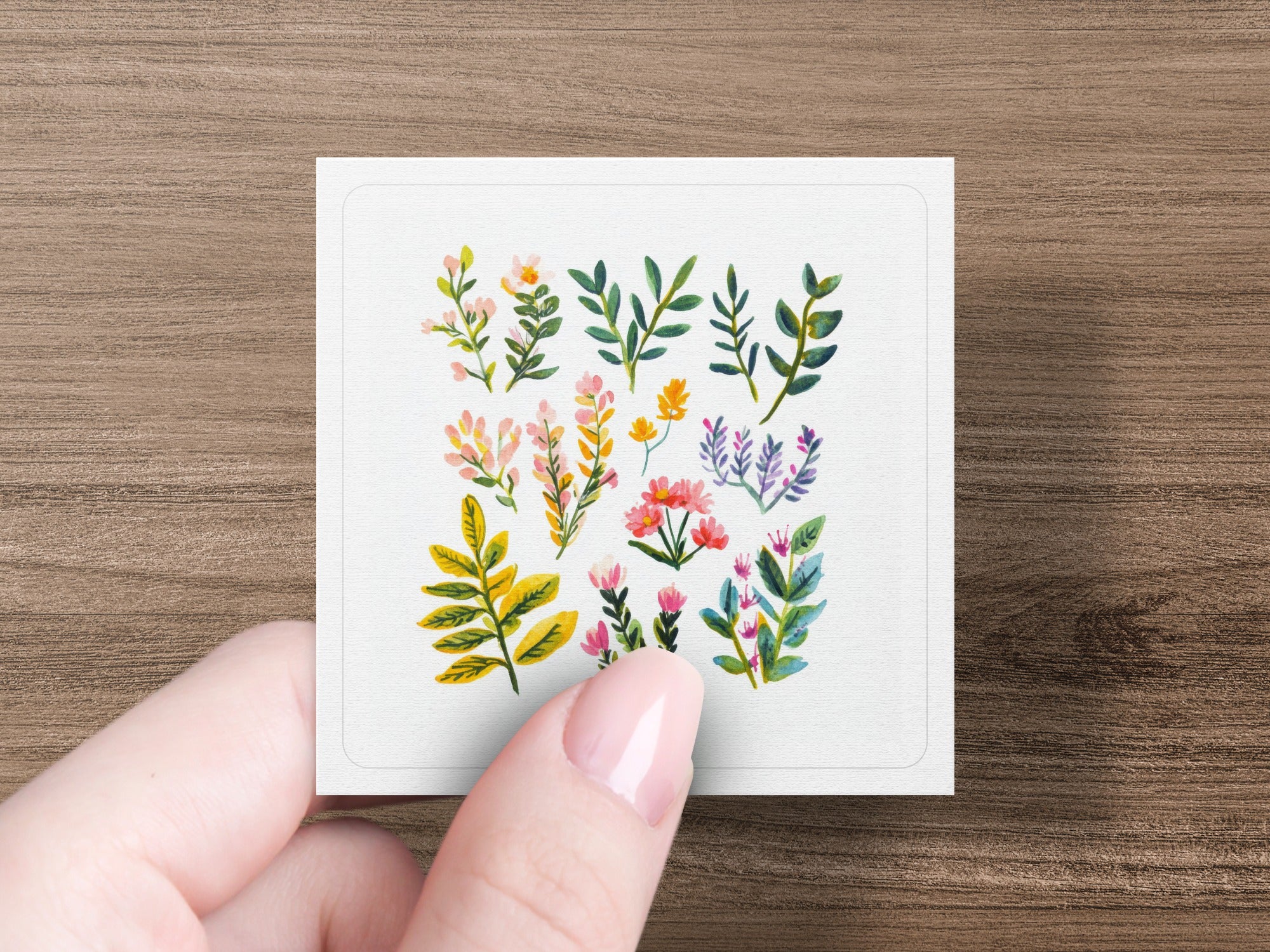 Preppy Floral Botanical SVG Clipart, Vibrant Pastel PNG, Hand Painted Digital Graphics, Preppy Botanical Illustration, Commercial Use