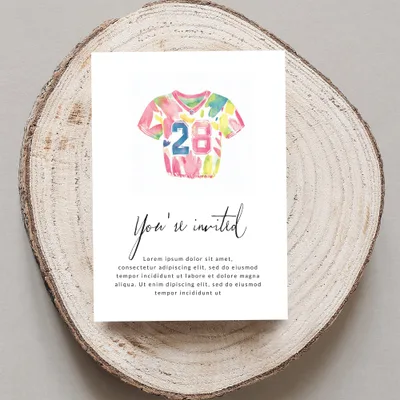 Preppy Football Jersey PNG SVG, Vibrant Painted Aesthetic, Cute Cartoon Clipart Design, Watercolor Preppy Graphic, Colorful Girly Art