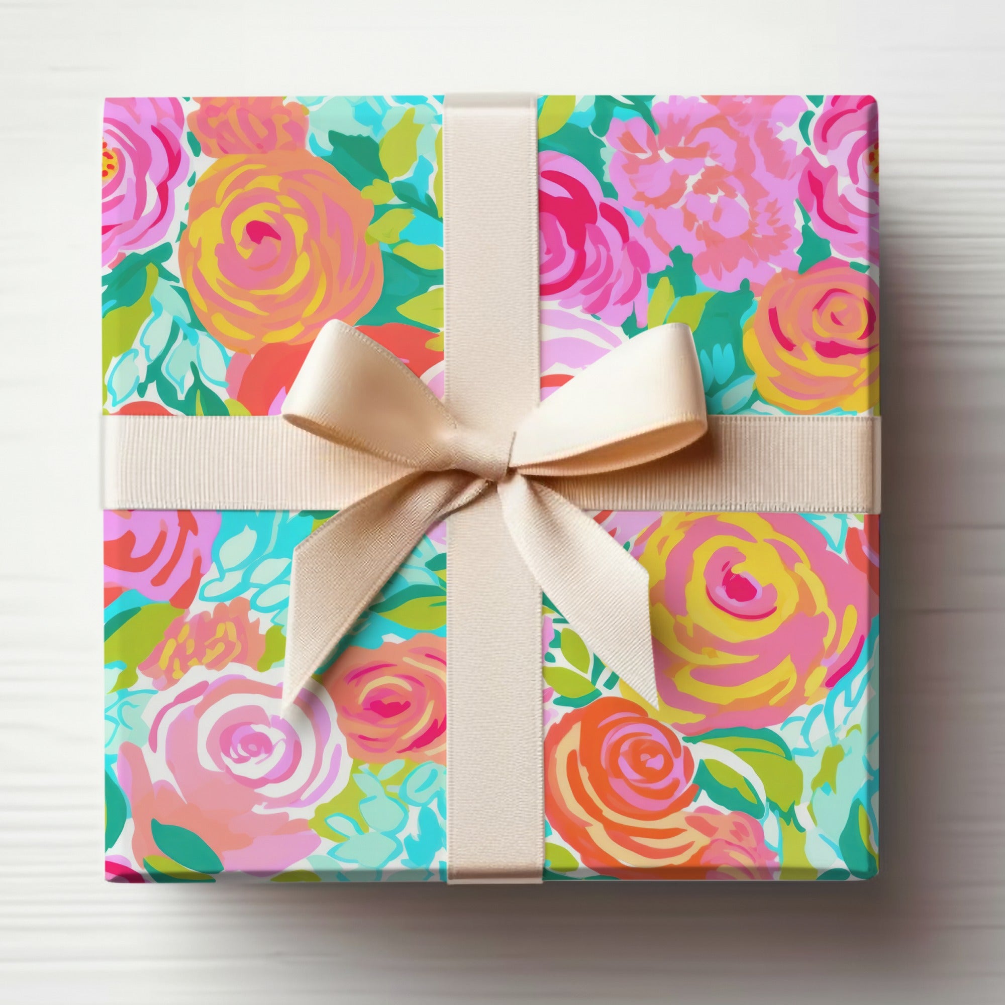 Preppy Hot Pink Floral Seamless Pattern for Commercial Use Digital