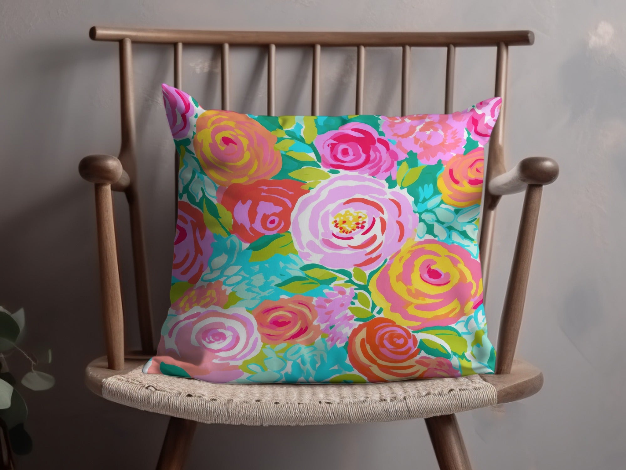 Preppy Hot Pink Floral Seamless Pattern for Commercial Use Digital