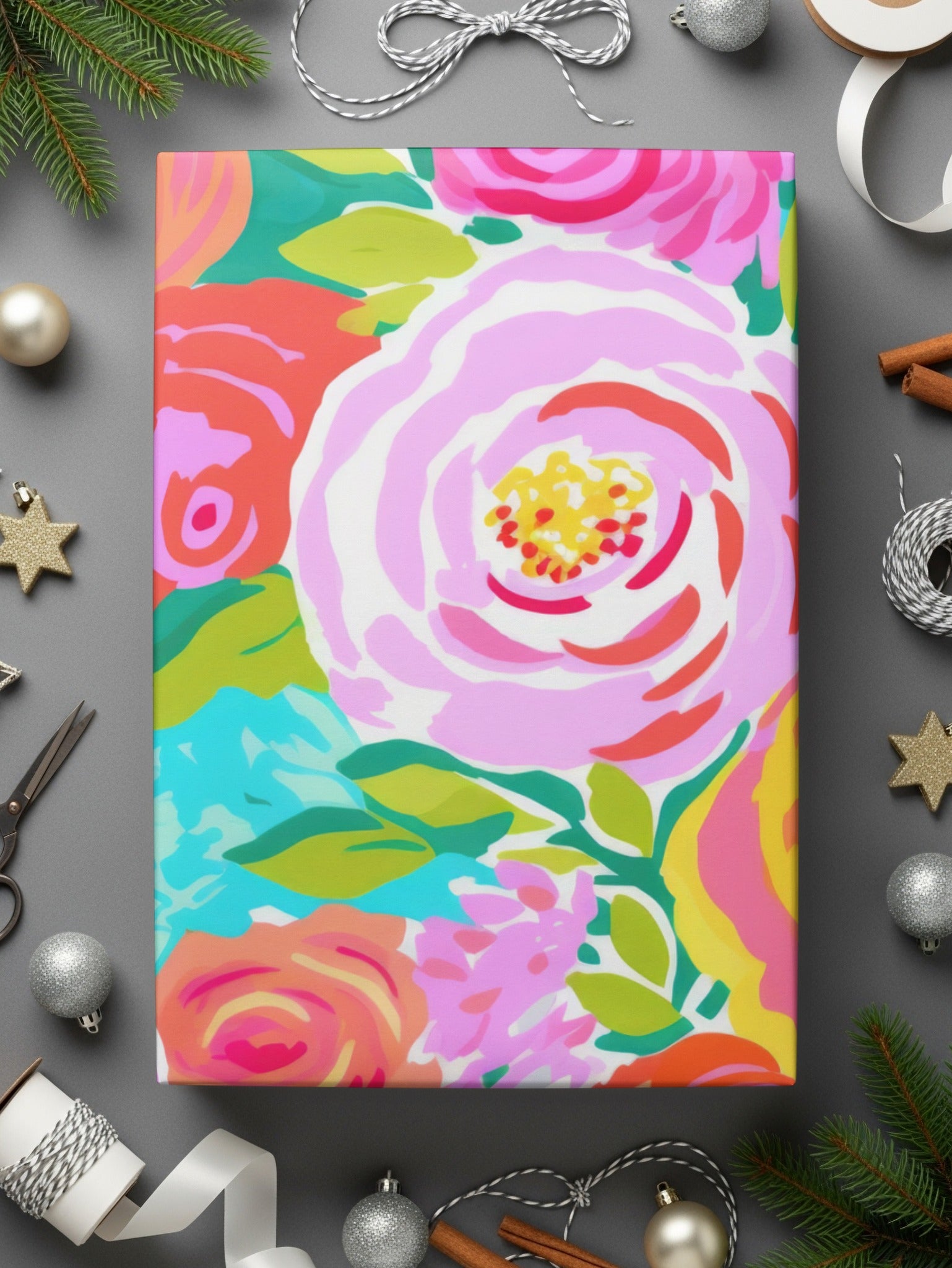 Preppy Hot Pink Floral Seamless Pattern for Commercial Use Digital