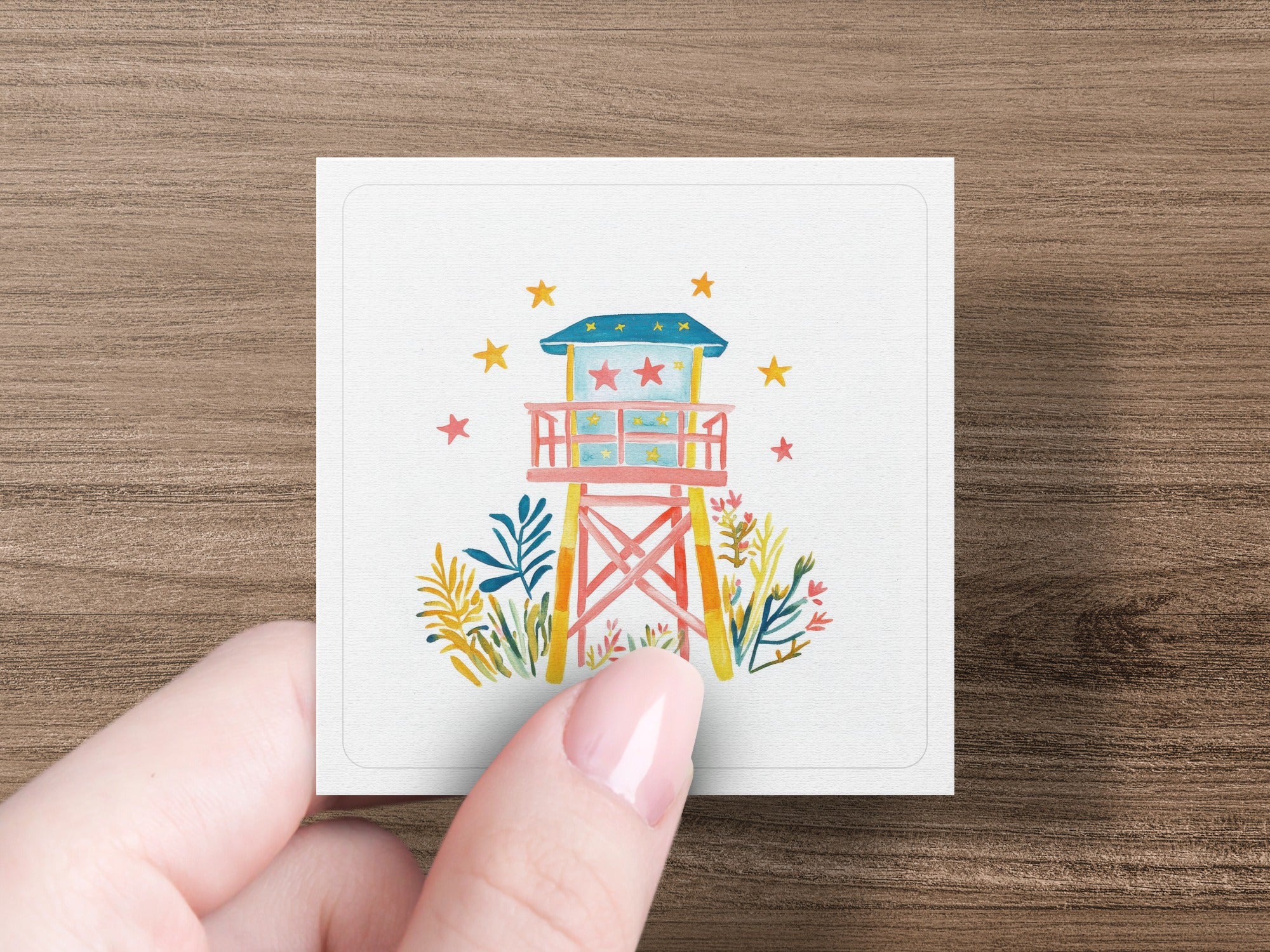 Preppy Lifeguard Tower PNG SVG, Pastel Beach Clipart, Trendy Girly Graphic, Summer Aesthetic, Cricut Cut File, Sublimation Design