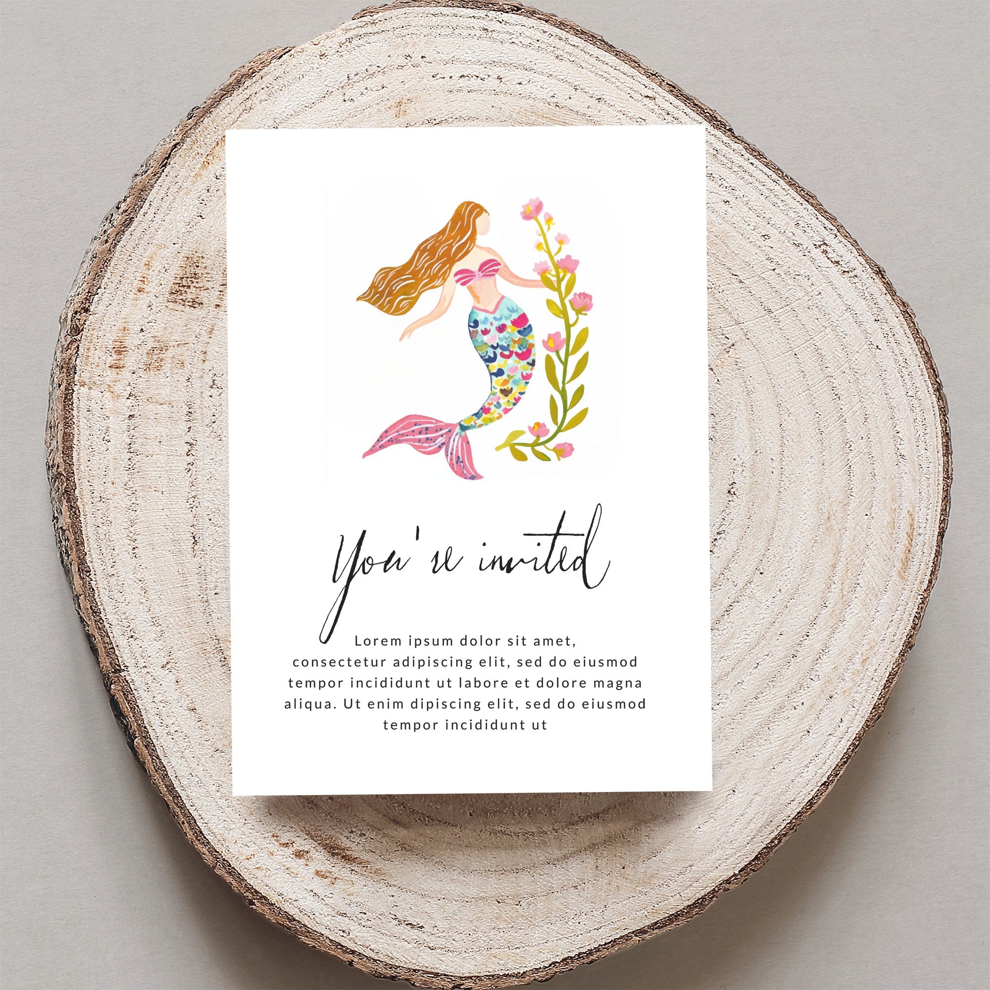 Preppy Mermaid with Flowers Digital Art, Kawaii Animal PNG, Trendy Girly Design, Printable Sticker File, Cricut Cut File SVG, Rainbow Pastel SVG