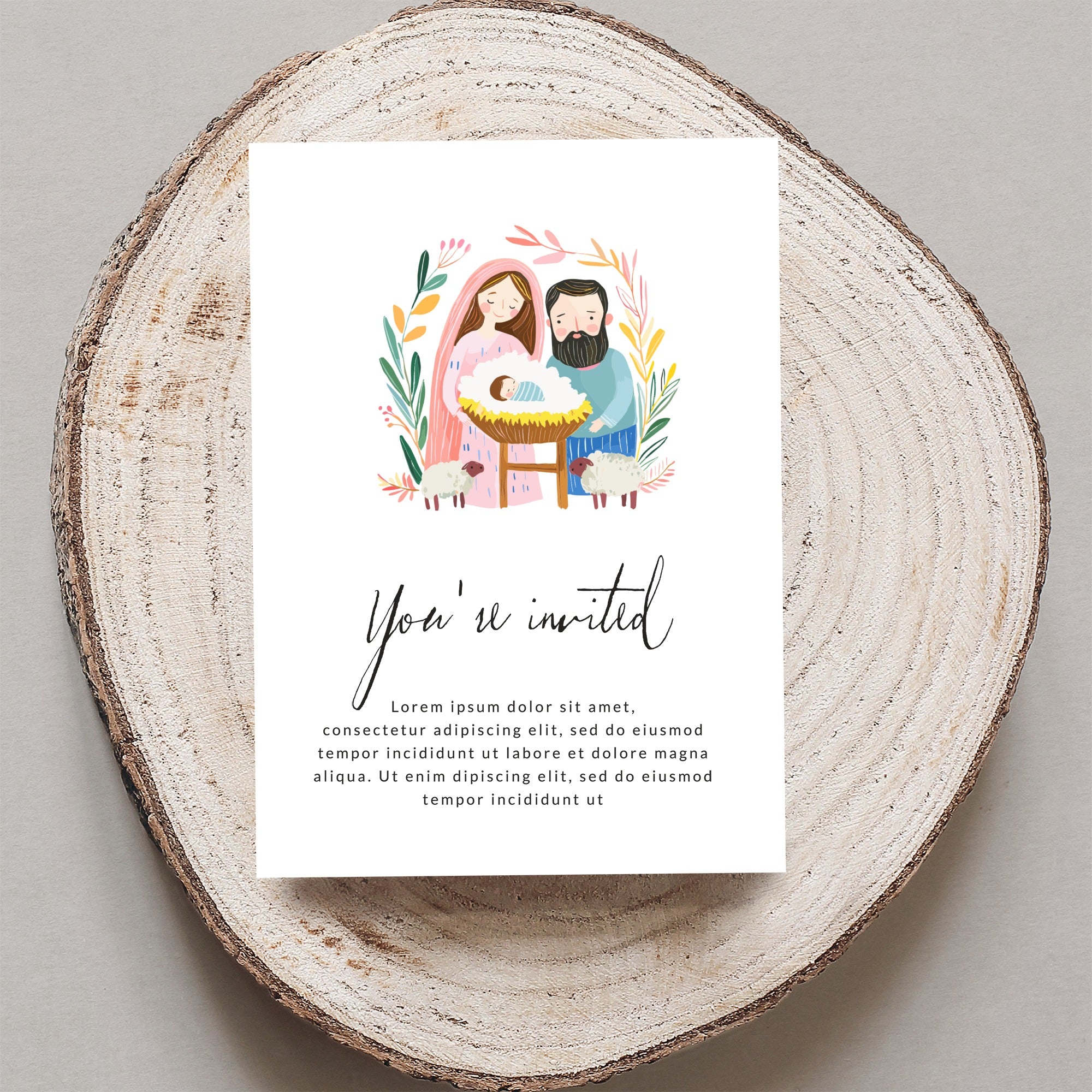 Preppy Nativity Scene SVG Digital Download, Whimsical Christmas PNG, Holy Family Art Print, Christian Home Decor Gift