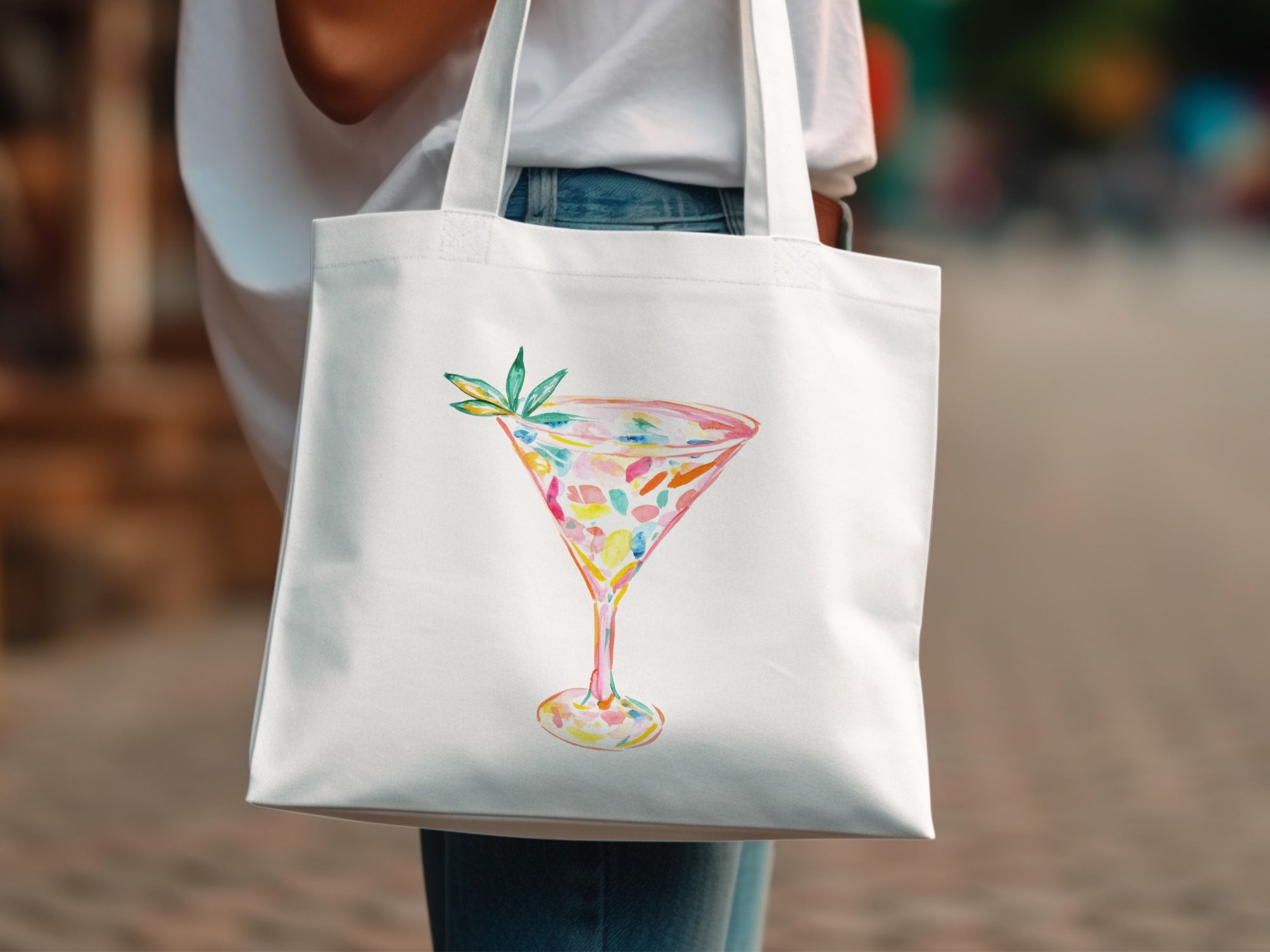 Preppy Neon Cocktail, Neon Martini PNG, Rainbow Aesthetic Graphic, Y2k Aesthetic Art, Digital Download SVG