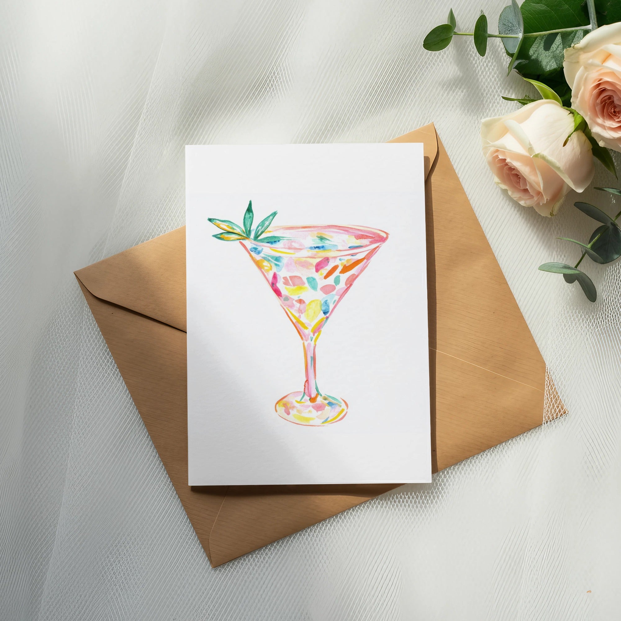 Preppy Neon Cocktail, Neon Martini PNG, Rainbow Aesthetic Graphic, Y2k Aesthetic Art, Digital Download SVG