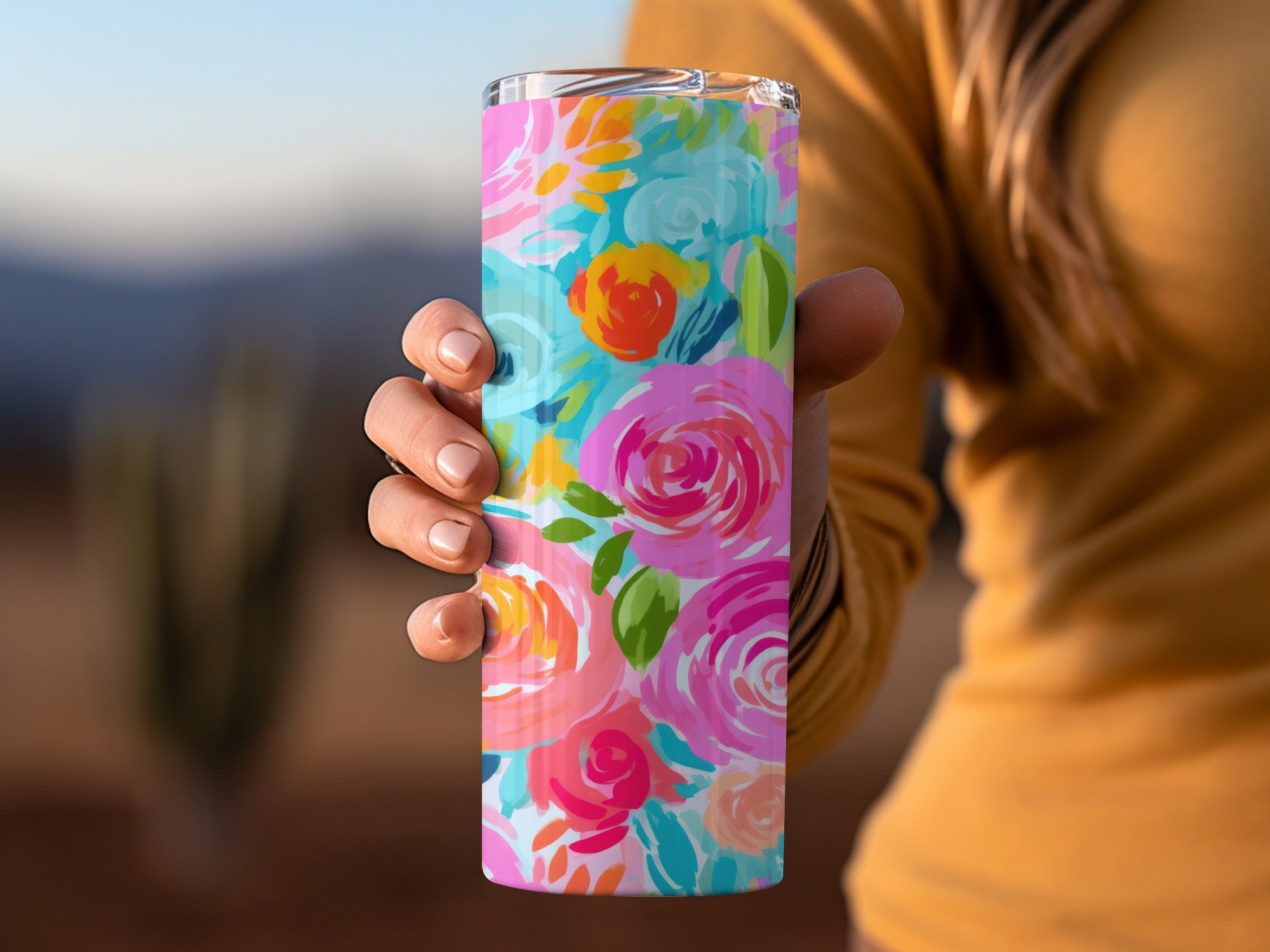 Preppy Neon Floral Maximalist Floral Pattern Digital