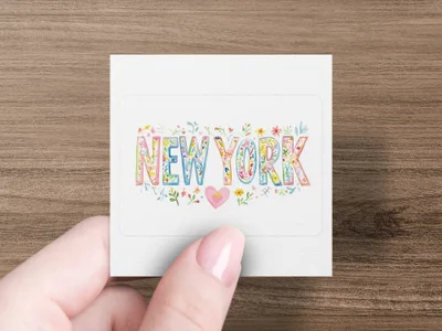 Preppy new york Digital Art png, Watercolor Floral svg, Painterly Pastel Artwork, Hand Illustrated Clipart, Trendy Sticker, Textured Paint SVG