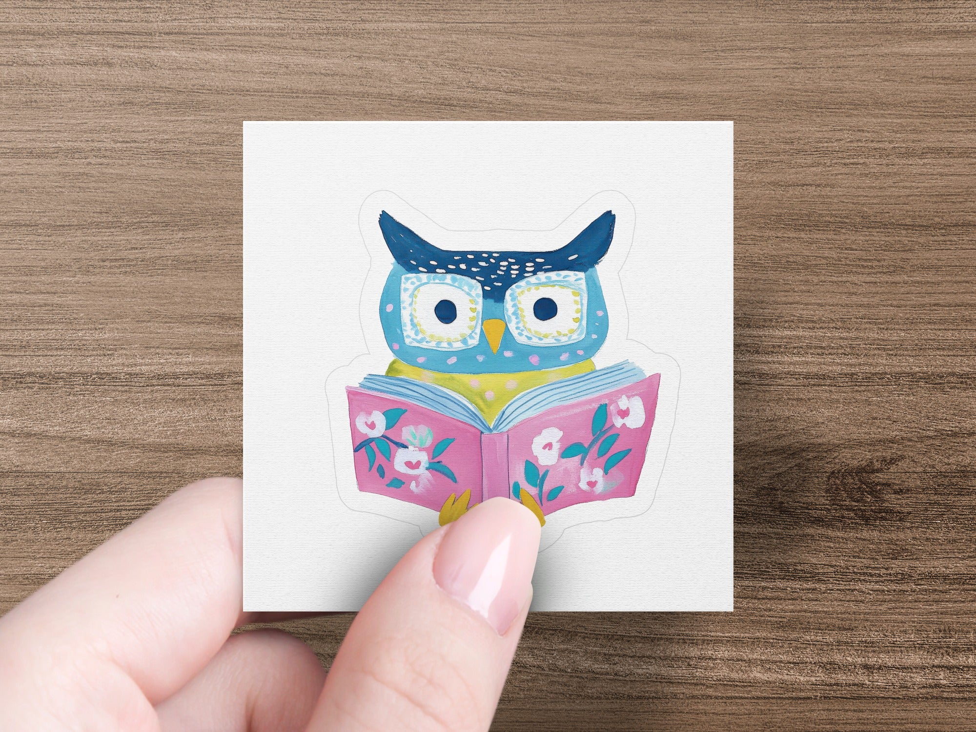 Preppy Owl Reading Book Clip Art SVG Digital Download, Cute Teacher Librarian Book Lover Gift, Nursery Kids Room Decor