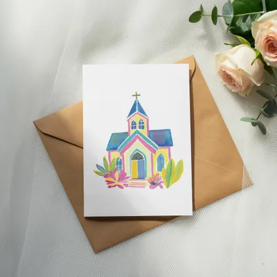 Preppy Painterly Church SVG, Preppy Chapel PNG Clipart, Gouache Style Digital, Preppy Clip Art Preppy Graphic, Vibrant Pastel Aesthetic Art SVG