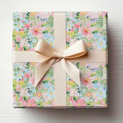 Preppy Pastel Floral Light Pink Spring Floral Digital