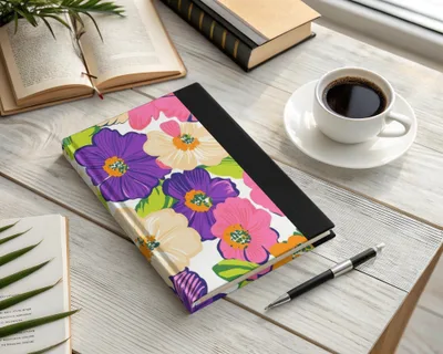Preppy Pink Floral Digital Paper, 60s Floral Pattern, Retro Flower Background, Seamless Flower Pattern, Purple Flower Digital Download