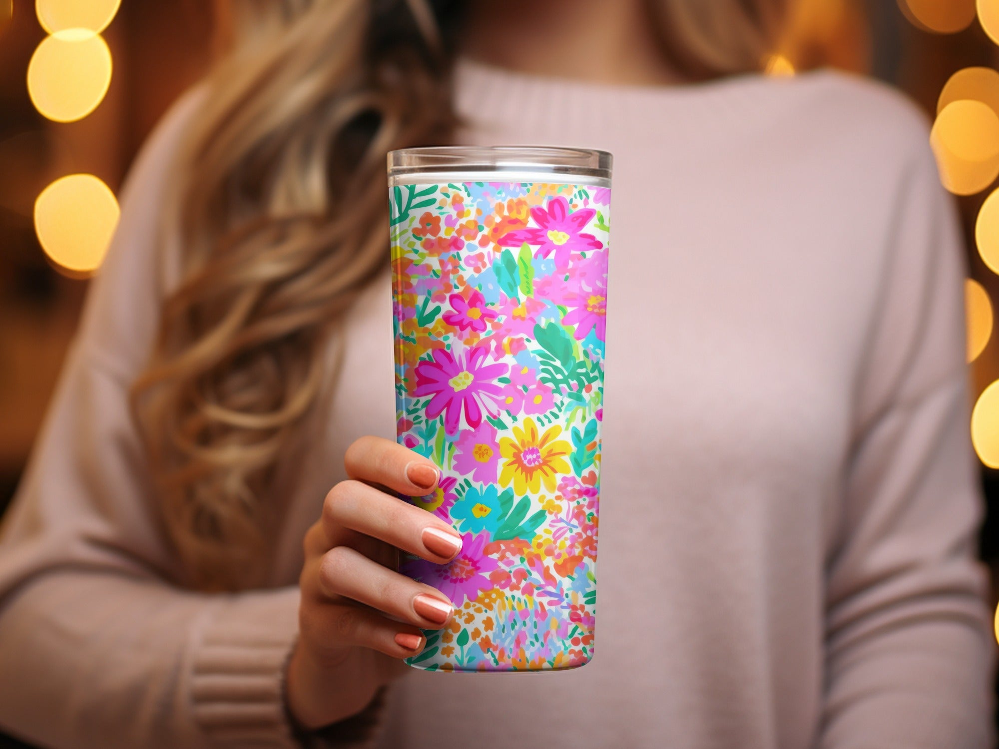 Preppy Seamless Bright Floral Maximalist Pattern Digital