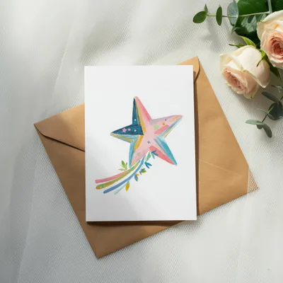 Preppy Shooting Star PNG Digital Art, Rainbow Aesthetic Png, Preppy Clipart, Cute Fantasy Art, Trendy Girly Graphic, SVG