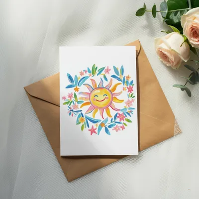 Preppy Sun Clipart, Kawaii Smiling Sun, Rainbow Aesthetic Art, Vibrant PNG Download, Trendy Girly Graphic, Printable Sticker Design