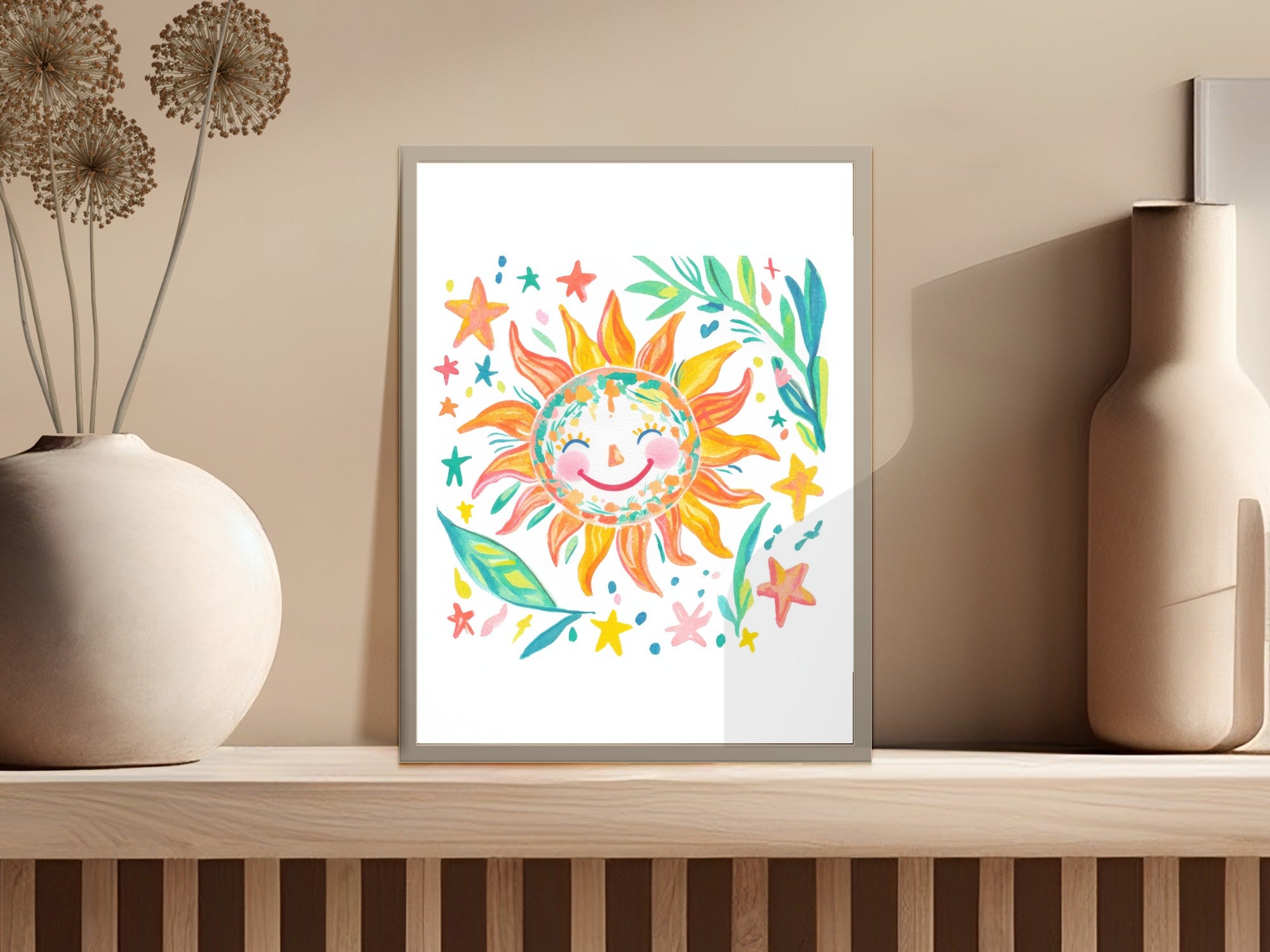 Preppy Sun Clipart, Rainbow Aesthetic Art, Whimsical Cartoon, Kawaii Sticker Design, Printable PNG, Cricut SVG, Trendy Girly Graphic