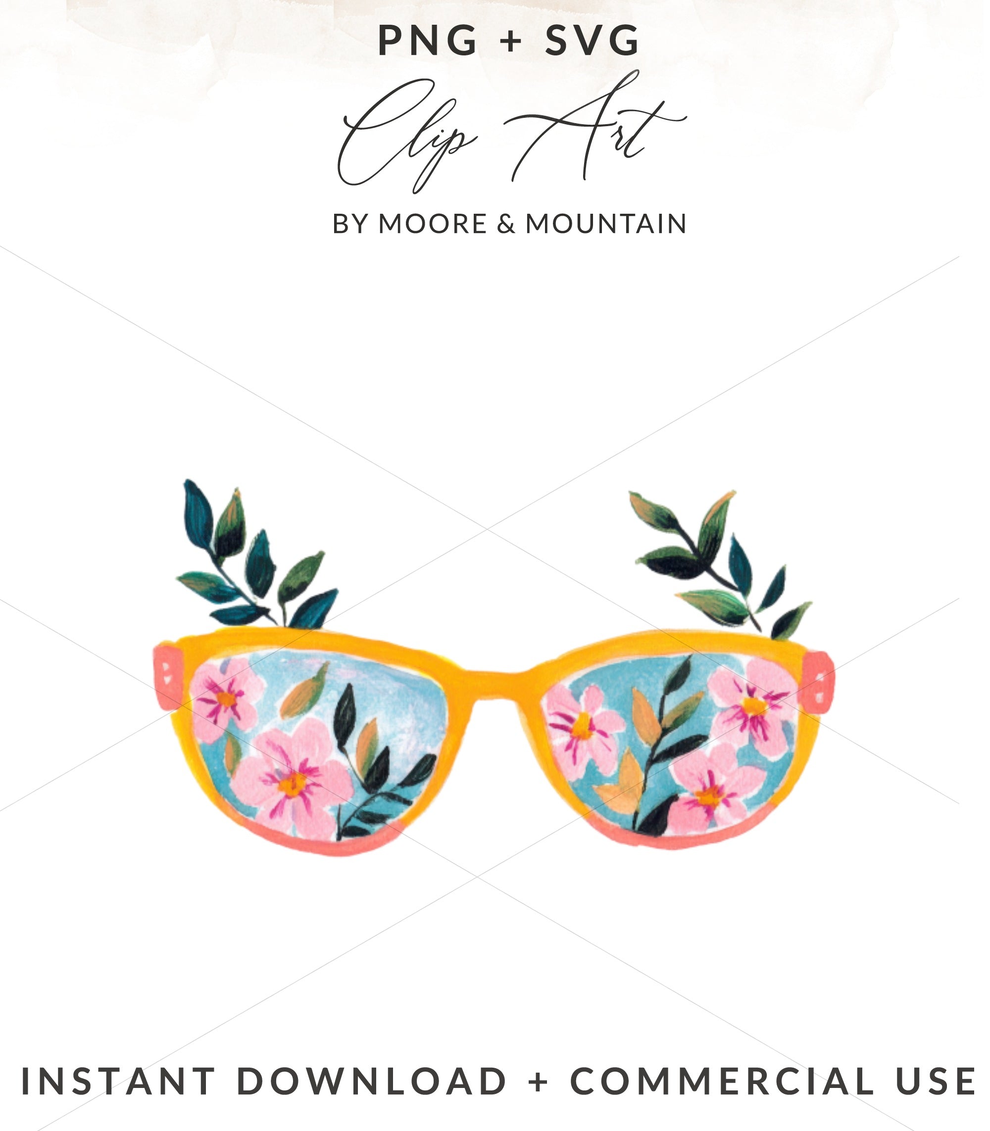 Preppy Sunglasses Flower Clipart, Rainbow Pastel Artwork, Summer Aesthetic Graphic, Trendy Girly Design, Cricut SVG Download