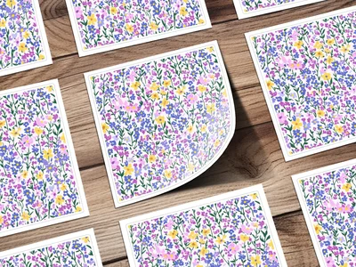 Purple Pastel Spring Floral Pattern Ditsy Floral Seamless Digital