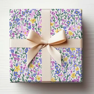 Purple Pastel Spring Floral Pattern Ditsy Floral Seamless Digital