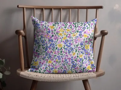 Purple Pastel Spring Floral Pattern Ditsy Floral Seamless Digital