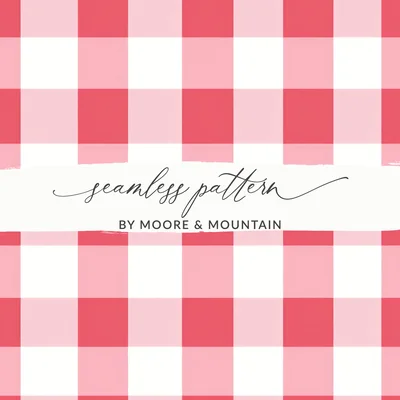 Red Gingham Seamless Pattern Digital Paper, Buffalo Check, Commercial Use, Checkered Fabric Background, Scrapbooking, Sublimation