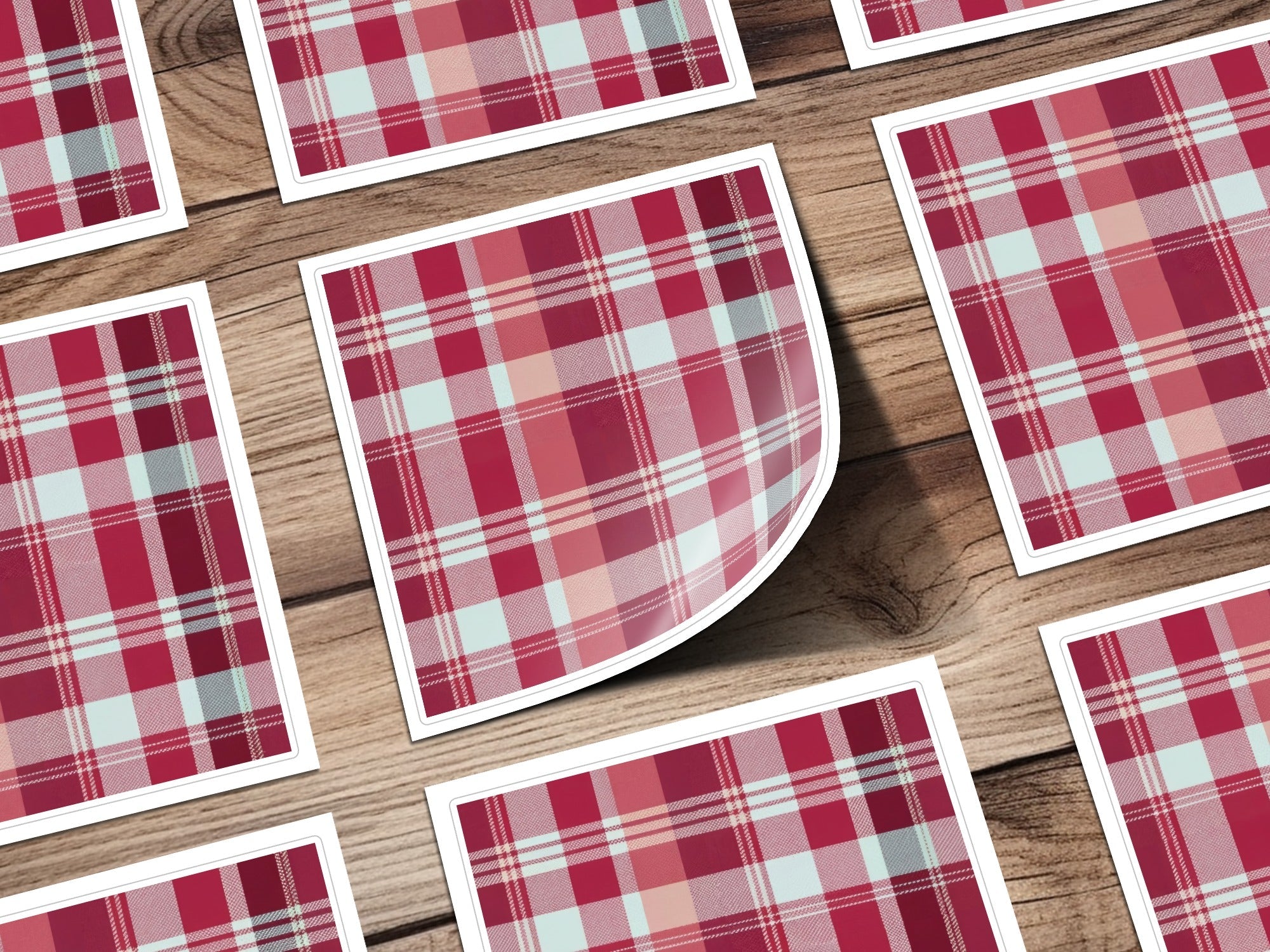 Red Plaid Digital Paper, Checkered Pattern, Buffalo Plaid Background, Scrapbook Paper, Fabric Print, Tartan Digital Paper, Seamless