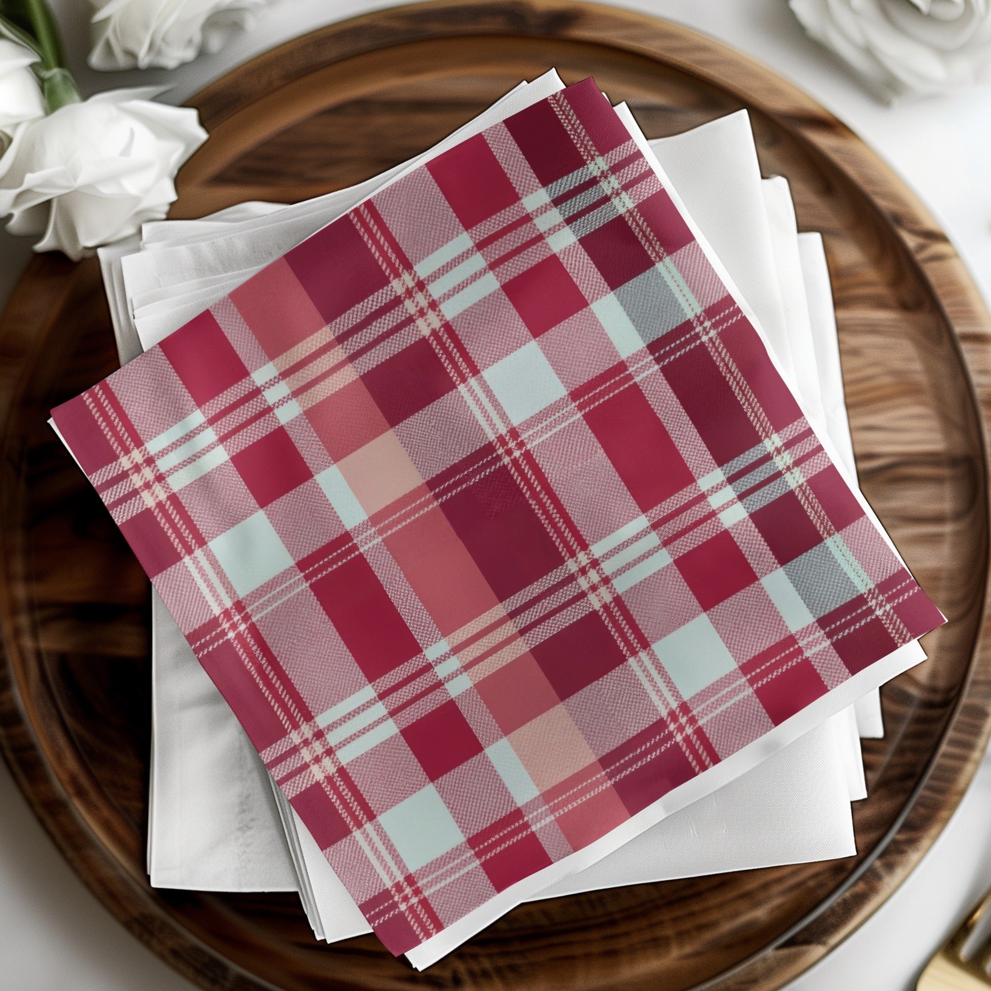Red Plaid Digital Paper, Checkered Pattern, Buffalo Plaid Background, Scrapbook Paper, Fabric Print, Tartan Digital Paper, Seamless