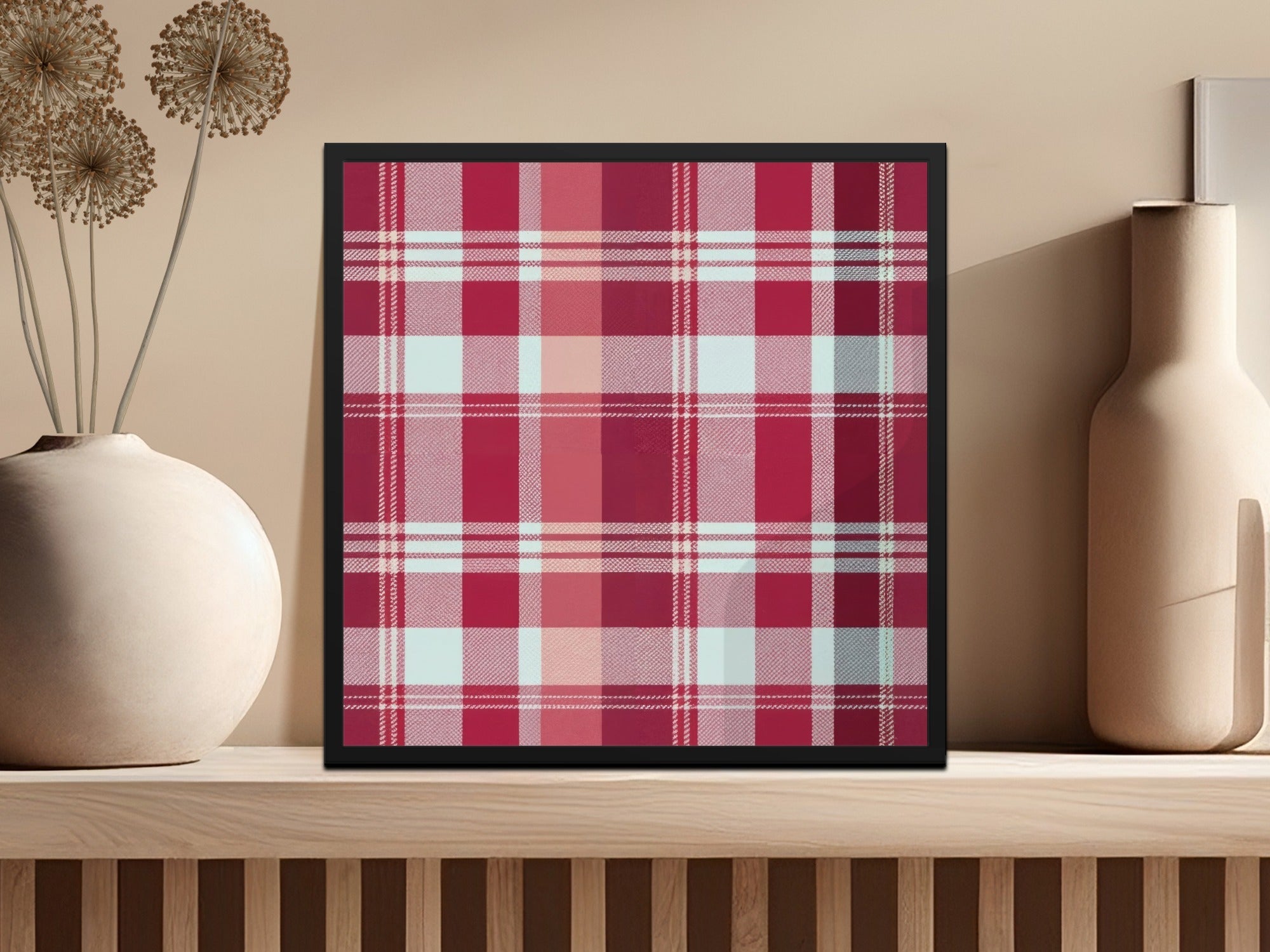 Red Plaid Digital Paper, Checkered Pattern, Buffalo Plaid Background, Scrapbook Paper, Fabric Print, Tartan Digital Paper, Seamless
