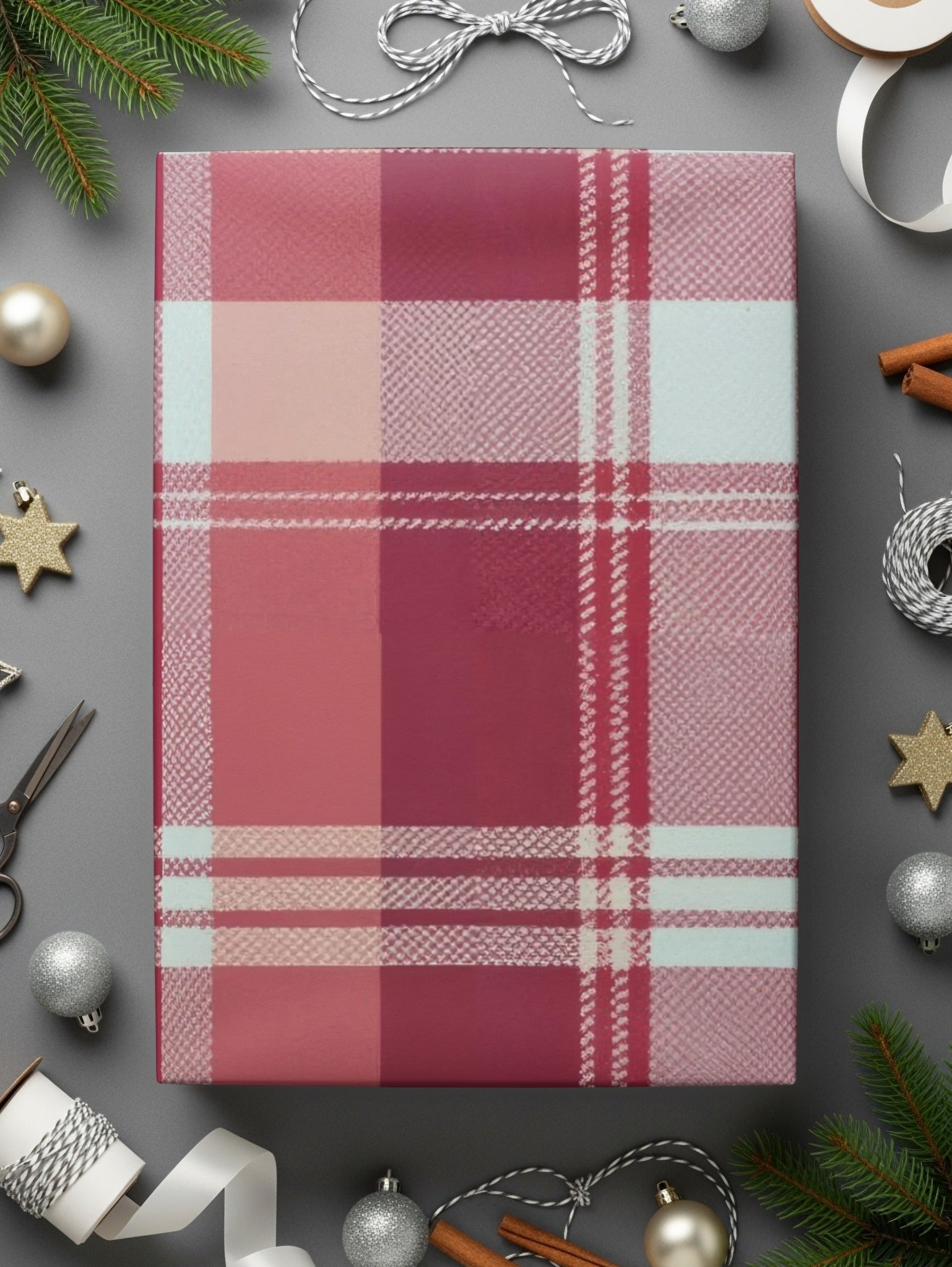 Red Plaid Digital Paper, Checkered Pattern, Buffalo Plaid Background, Scrapbook Paper, Fabric Print, Tartan Digital Paper, Seamless