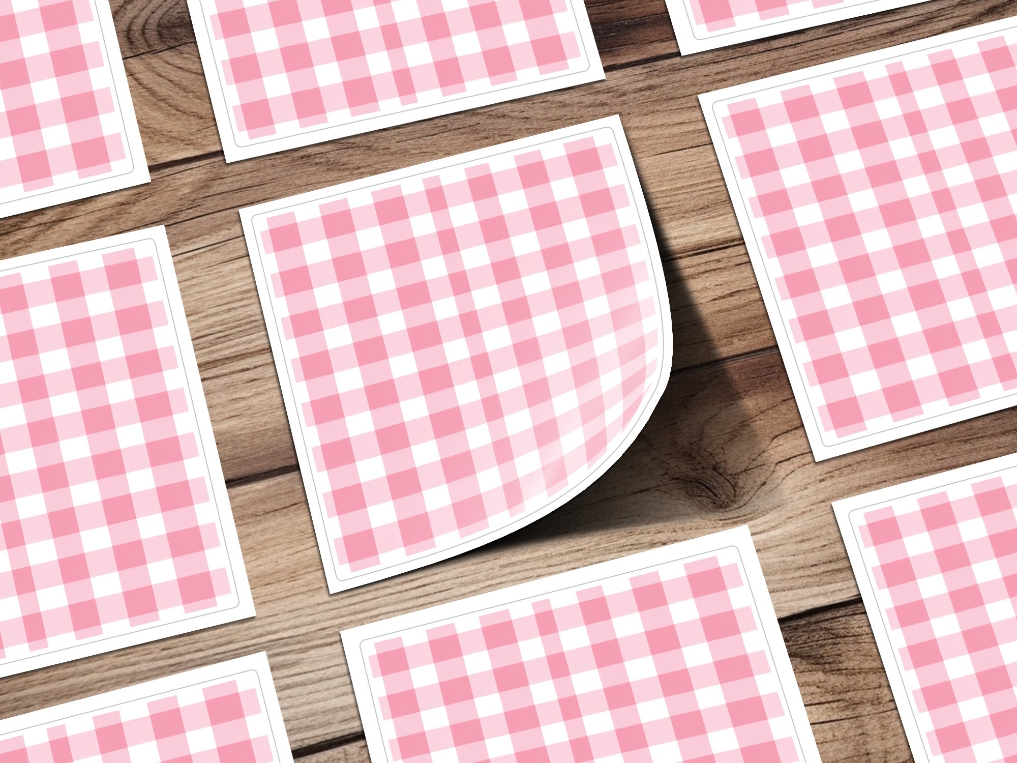 Rose Pink Gingham Seamless Pattern, Commercial Use Digital Paper, Checkered High Resolution, Buffalo Plaid PNG, Wide Stripe Background